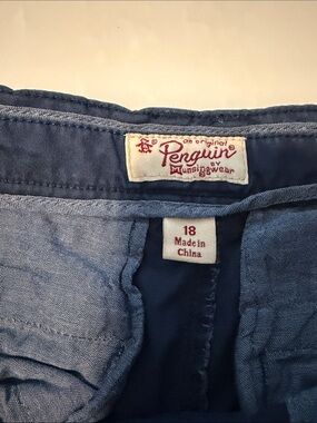 Original Penguin Light Blue Button-Up  navy pants